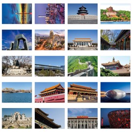 xtvinvm Beijing China Travel Postcards from Around the World Vintage Postcard Pack for Mailing Business Christmas Holiday Birthday Postcards with Mailing Side Set of 20