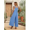 IWOLLENCE Women's Summer Jumpsuits Boho Wide Leg Overalls Casual Loose