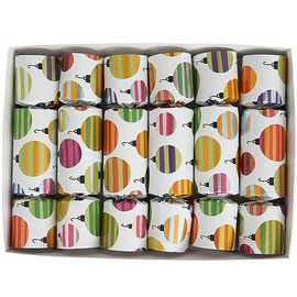 Tree Ornaments Christmas Party Favors - Set of 6 Decorative Party Favors, Each Containing a Tissue Crown, Motto, and Miniature Tree Ornament