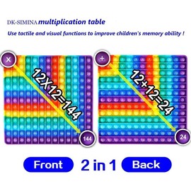 2 in 1 multiplication table and number addition table Math toys for kids, learning toys for boys and girls (1 PCS) - Edition: Right angle multiplication and addition table