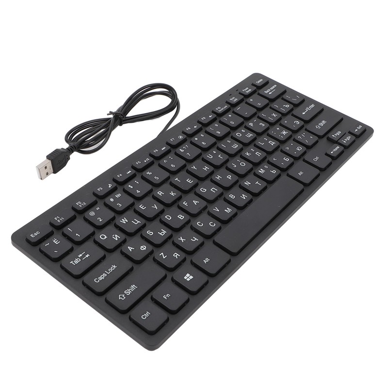 78 Key Ultra Slim Language Keyboard USB Wired Compact Keyboard