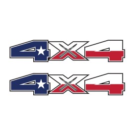 TiresFX 4x4 Off Road Texas Flag Decals Ford F250 Super Duty bed bedside truck F150 B3