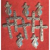 LOT OF 10Cross Stainless Steel Catholic Jesus Crucifix & ROSARY