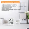 PAIRIER Humidity Meter Indoor Thermometer 4 Pieces Digital Mini LCD