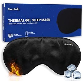 Soft Travel Sleep Eye Mask, Compact Lightweight Accessory for Travel and Daily Use - Slumbriq Cooling Eye Mask Sleeping
