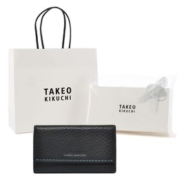 Takeo Kikuchi 1705419 Tenero Men's Key Case, Gift Wrapping, Cowhide Leather, Genuine Leather, [01] Black