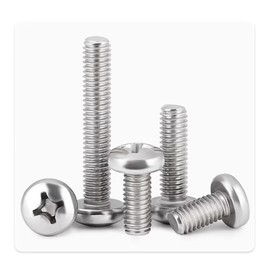 SYDARSYN Phillips Round Head Screws Stainless Steel Phillips Machine Screws M6 x 6 mm (Pack of 20)