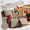 KinCam Waterproof Loveseat Recliner Cover, Non-Slip Reclining Couch Covers for