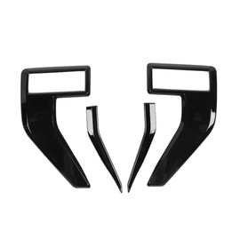 TOTMOX (Glossy Black) Front Fender Side Air Vent Outlet Trim Cover Exterior Front Air Outlet Vent shapeing Cover Kit Compatible with Ford F150 F-150 2021-2022