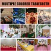FULDGAENR Red Plastic Tablecloth, Disposable Red Table Cloths Plastic 54x108