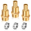 3pcs Pex Propress Fittings, 1/2'' Press to 1/2'' Pex Crimp