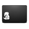Runner Cartoon Face Sticker Decal Notebook Car Laptop 5.5" (White)