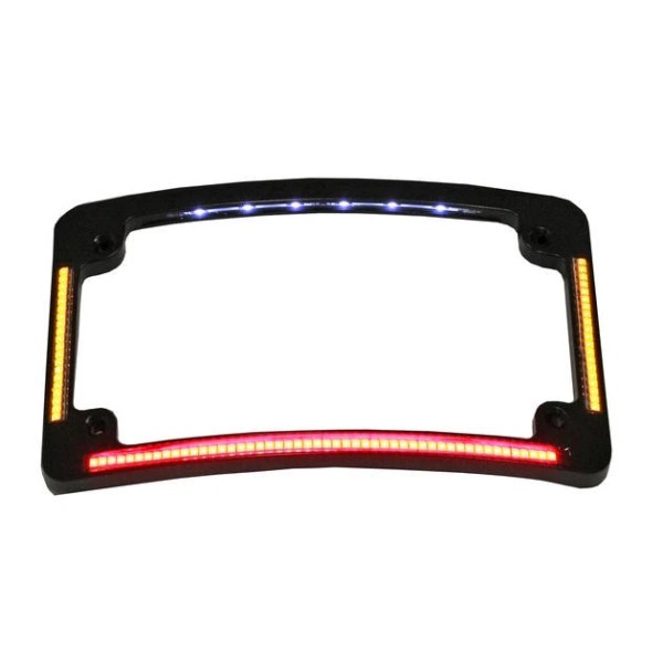 Custom Dynamics Quad Radius All-In-One License Plate Frame Black