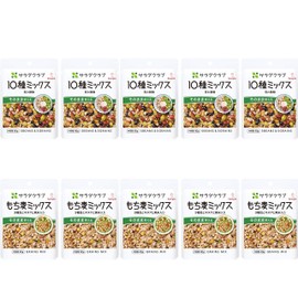 Kewpie Salad Club Bean & Millet Set, 2 Types (10 Types Mix, Mochi Wheat Mix), 5 Bags Each (Purchase Set)