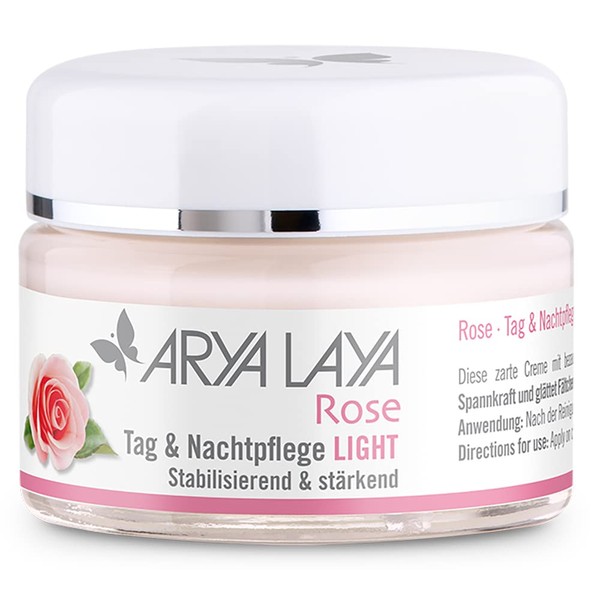 ARYA LAYA Rose Day & Night Care Light | Preserves Moisture and Regenerating & Antioxidant | Sensitive & Low-Moisture Skin, B. Tilt to Extended Veins (Couperose) | 50 ml