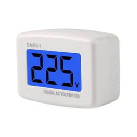 10pcs Voltage Test Monitor, Plug in Digital Volt Meter for RV, AC 80-300V Flat US Plug LCD Display Voltmeter 110V 220V Voltage Measuring Monitor Panel Power Line Volt Tester Gauge (10)