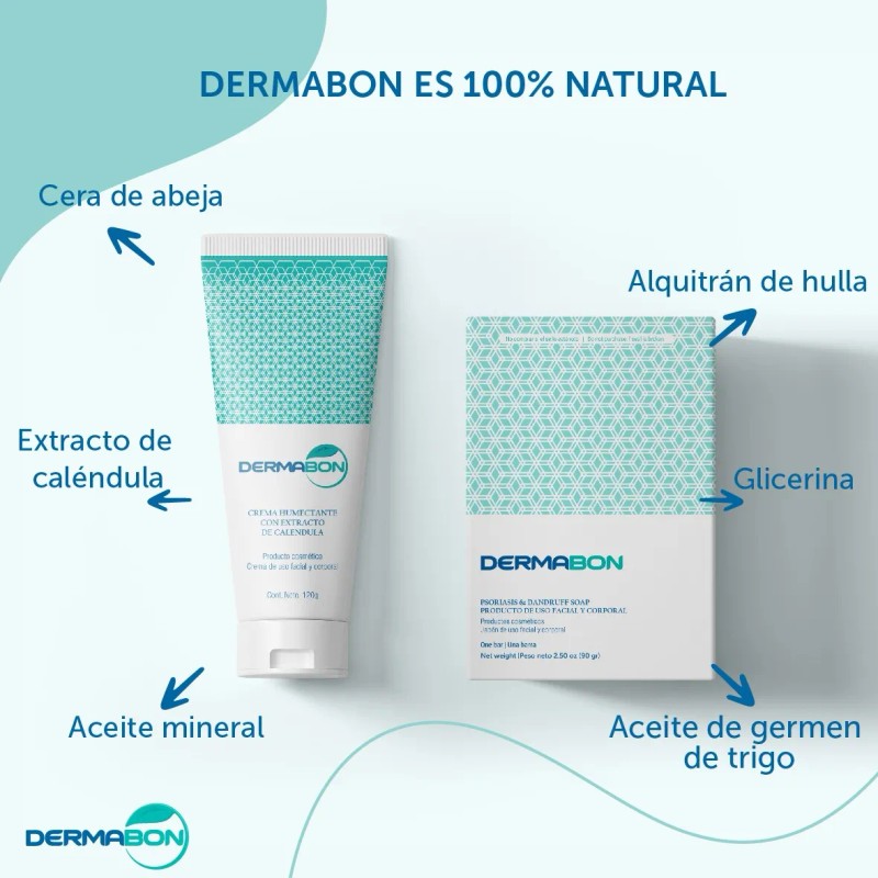 Kit Dermabon 3 Jabones + 1 Crema +1 Protector Solar