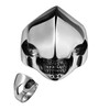 Mens Unisex Stainless Steel Ring Shield Alien Teeth Silver L69
