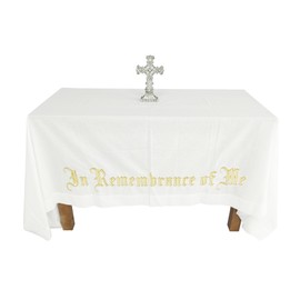 FixtureDisplays In Remembrance of Me Altar Frontal Holy Communion Table Cloth Cover 52X96"