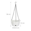 Relaxdays Hanging Basket with Water Reservoir, Set of 2, H