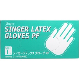 Singer Latex Gloves, Powder Free, Slide Stop, Large, Pack of 100