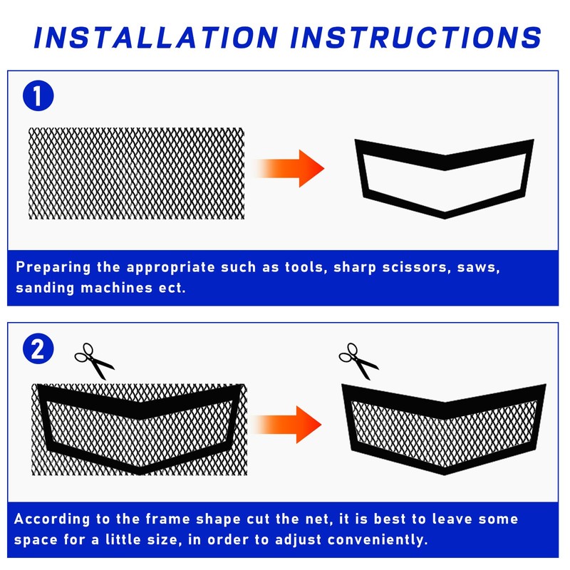 Sylvil Car Grill Mesh, Heavy Duty Aluminum Alloy Grille Insert