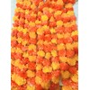 Gavya International Dark Orange & Orange Artificial Marigold Flowers 5