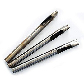 HAND ® Set of 3 Leather Craft DIY Eylet 1 Shape Hole Hollow Punch - sizes 3x6, 3x7, 3x8 mm