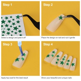 PAGOW 27 Sheets Glitter Star Nail Art Decals, Sparkly Nail Stickers Self-Adhesive Manicure Decals Embellishment, Holographic Cute Fingernail Decorations DIY Crafts Trims for Women Girls -9 Colors