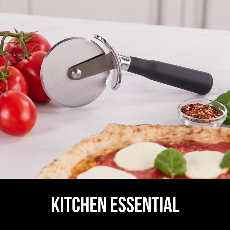 GORILLA GRIP BPA-Free Large Pizza Cutter Wheel, 9 Inch, Sharp