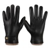 OZERO Mens Winter Gloves: Nappa Leather Warm Cashmere Lined Touchscreen