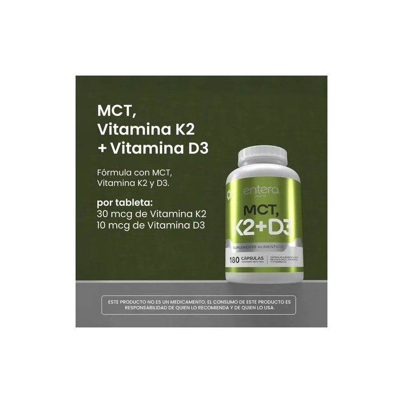 Entera Colágeno Hidrolizado | Multivitamínico K2 Y D3 Sin Sabor