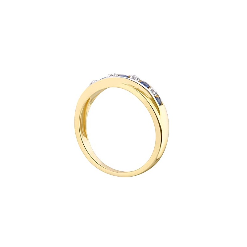 Old English Jewellers 9ct Yellow Gold on Silver Sapphire &