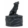 Ebros Single Howling Gray Alpha Wolf Mini Rounded Jewelry Decorative
