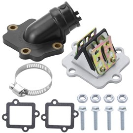 Diaphragm Block Intake Manifold Set Membrane Block Gasket Carburettor Diaphragm Intake Manifold Replacement with Mounting Nut Hose Clamps for Yamaha Aerox Polaris Aprilia Agm Cpi Mbk Sachs