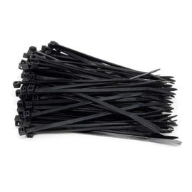 KafTon Pack of 100 Black Cable Zip Ties,UL Nylon, Perfect for PC, Bicycle Tie Wrap DIY Home Wire Vegetable Garden Office (100mm x 2.5mm) Black