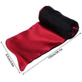 4Pcs Sleeping Mask, Satin Eye Mask Blindfold, Silk Eye Cover Sleeping Eyeshade Blindfold Tie 150 cm (Black Red)