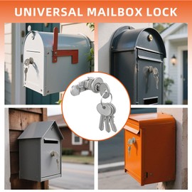 Mailbox Lock Replacement with 4 Keys - Multipurpose Mail Box Locks Compatible with Almost All Brands - Universal Lock Pick Set - File Cabinet Lock - Easy to Install - Durable and Secure