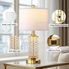 QiMH Set of 2 Table Lamps with USB A+C Ports,