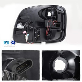 AKKON - For 2001-2003 F150 | 2004 F-150 Heritage Pickup Truck Flareside Bed Type Lumiled LED Chrome Tail Lights Lamps Pair