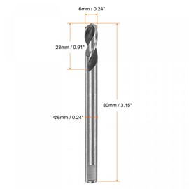 sourcing map 10pcs High-speed Steel Drill Bits 6mmx80mm for Hole Saws Arbor Drill Bit Replacement Thick Metal Cutting