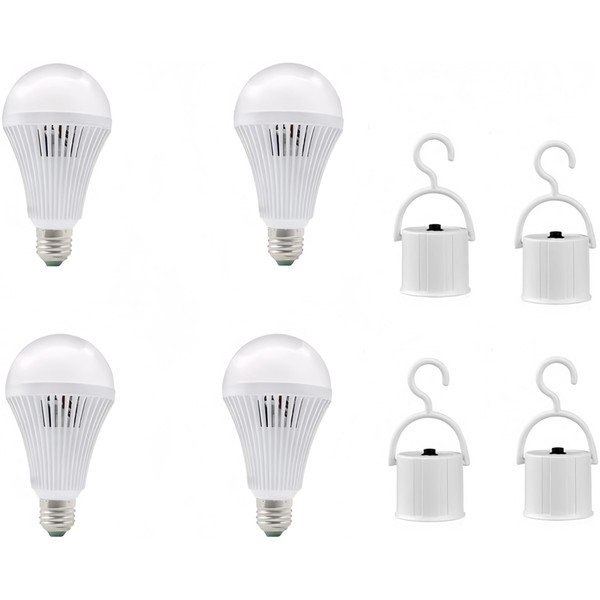 K JINGKELAI Emergency Preparedness LED Light Bulbs 4-Pack: 5W Long-Lasting