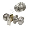 Gobrico Brushed Nickel Round Door Knobs for Bedroom Bathroom,Stainless Steel