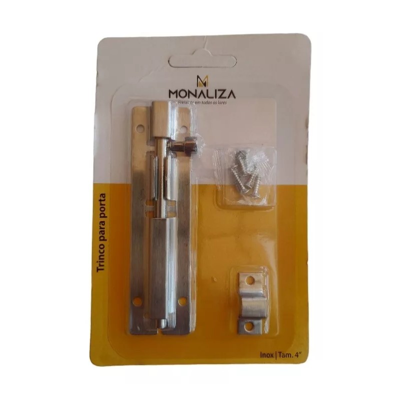 Monaliza Pestillo de puerta de acero inoxidable con 4 tornillos