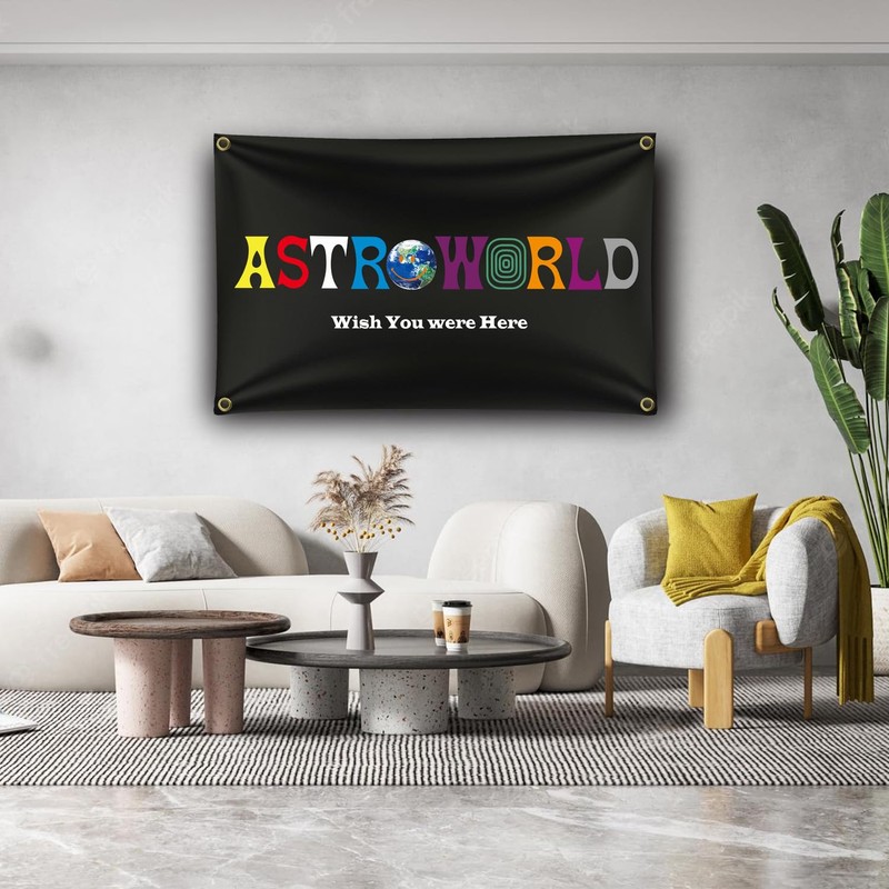 Astroworld Flag 3x5 Ft New UV Resistance Fading Polyester Four
