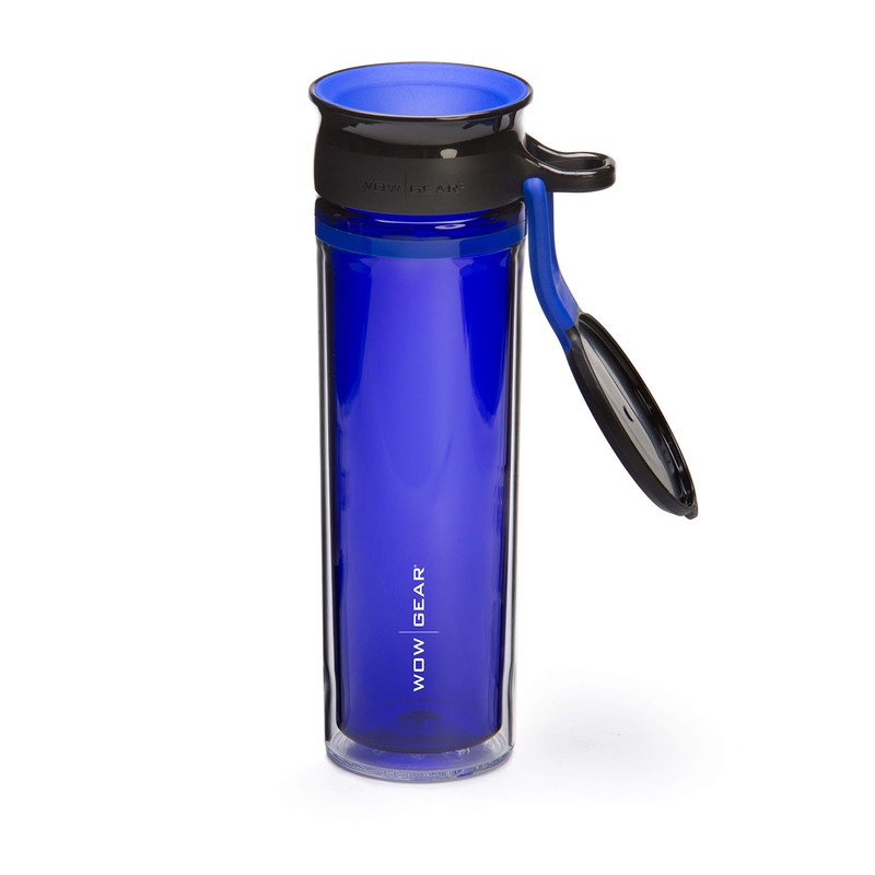 WOW GEAR 360 Double Walled Tritan Water Bottle, Blue, 20