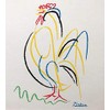 Pablo Picasso Rooster Custom Framed Serigraph 16.5" x 16.5"