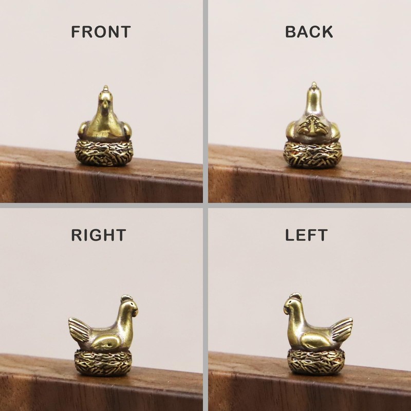 RillyRellow Hinge Head Chicken, Hinge Decorative Topper, Miniature Magnetic Figurine
