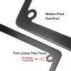 BLVD Matte Black Stainless Steel Motorcycle License Plate Frame Including