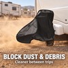 Universal Caravan Towing Hitch Cover, Waterproof UV-Resistant Vinyl Protector with